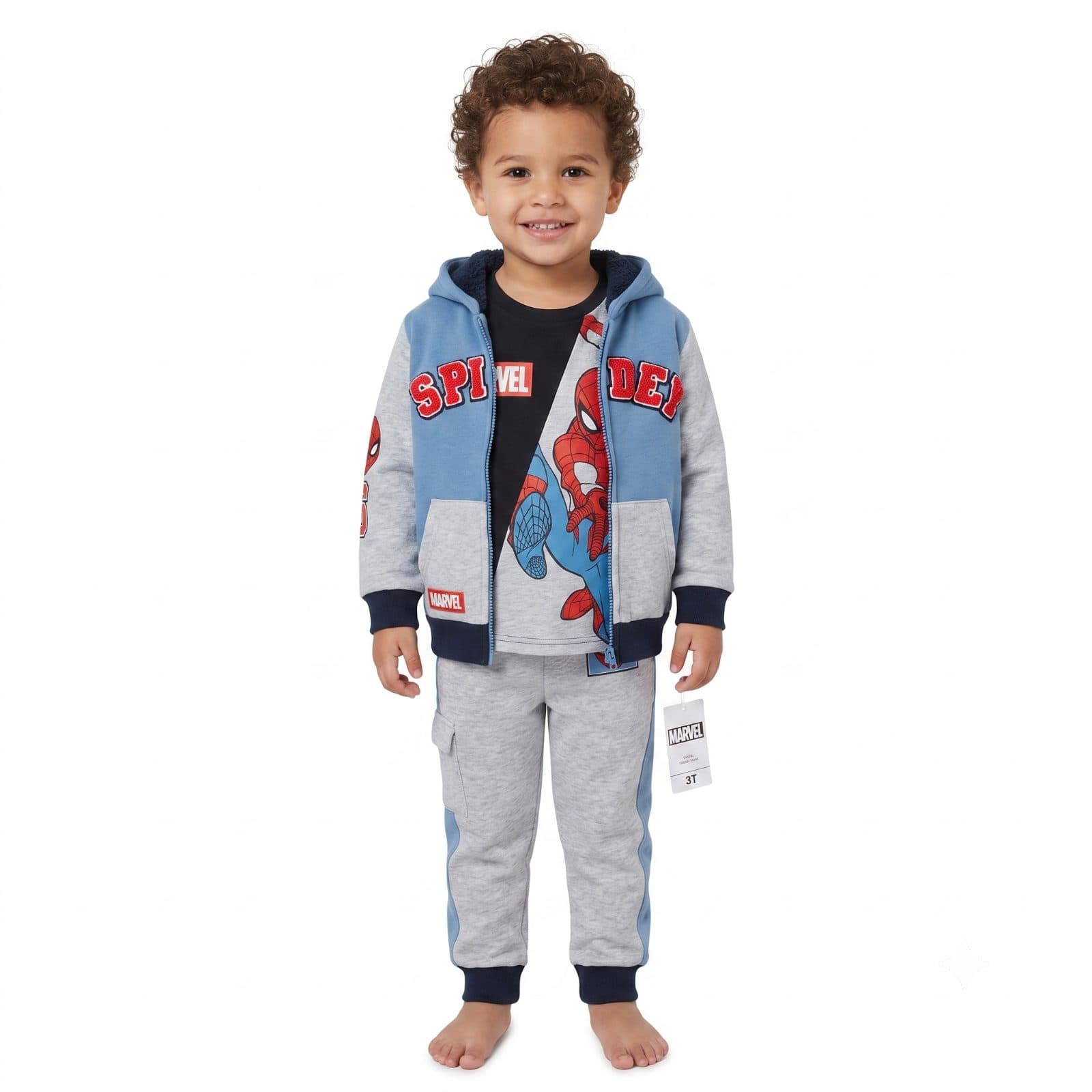 Set de 3 Piezas "Spiderman" - Sudadera, Camiseta y Jogger